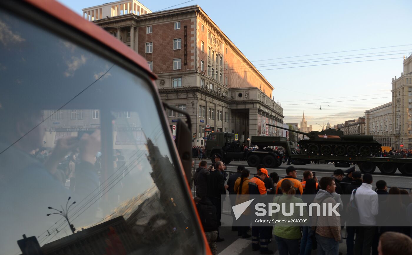 Moscow. Rehearsal for parade marking 70th anniversary of victory in the Great Patriotic War