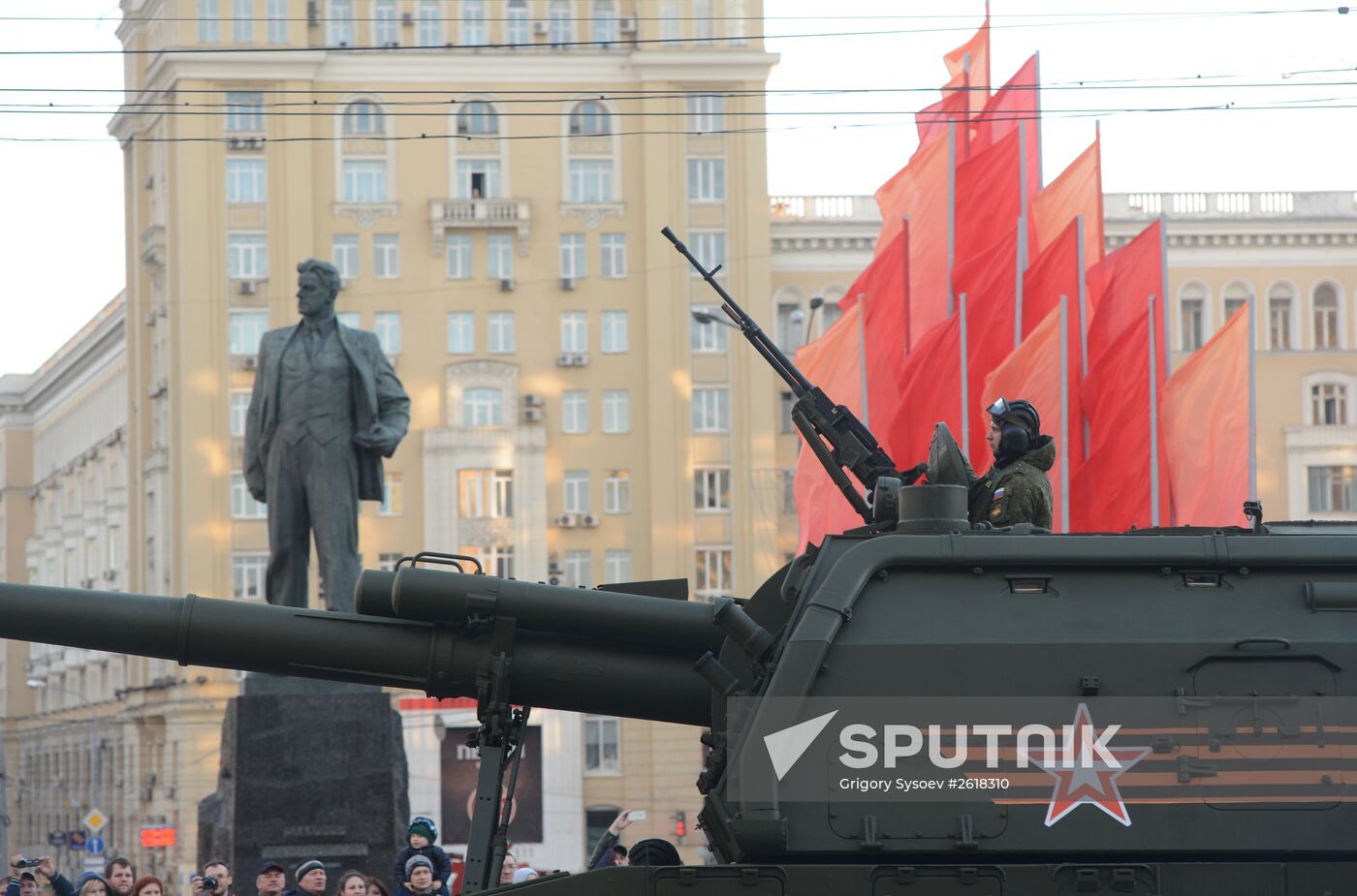 Moscow. Rehearsal for parade marking 70th anniversary of victory in the Great Patriotic War