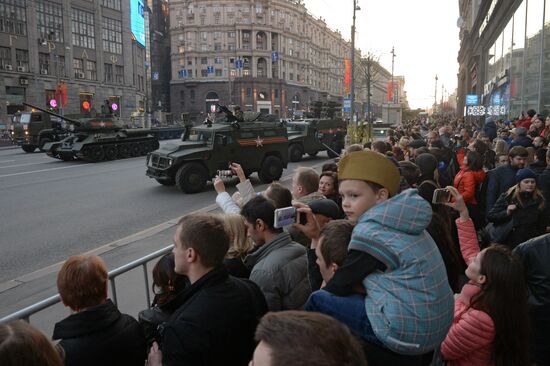 Rehearsal of military parade in Moscow to mark 70th anniversary of victory in Great Patriotic War