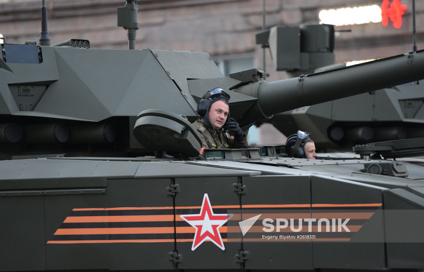 Moscow. Rehearsal for parade marking 70th anniversary of victory in the Great Patriotic War