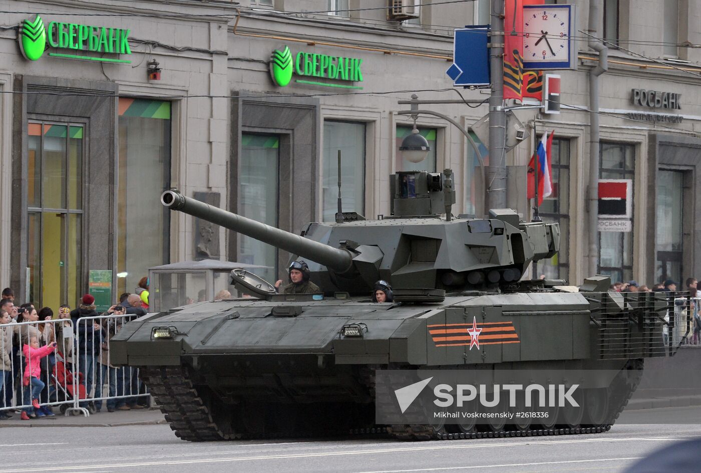 Moscow. Rehearsal for parade marking 70th anniversary of victory in the Great Patriotic War