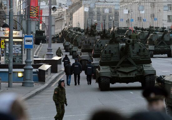 Rehearsal of military parade in Moscow to mark 70th anniversary of victory in Great Patriotic War