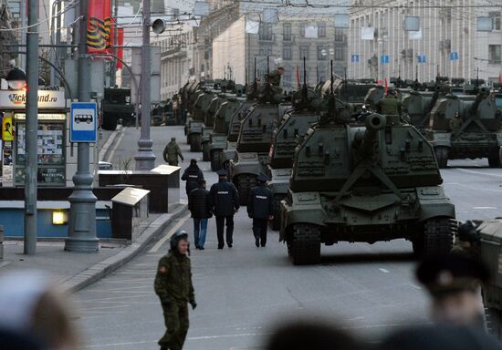 Rehearsal of military parade in Moscow to mark 70th anniversary of victory in Great Patriotic War