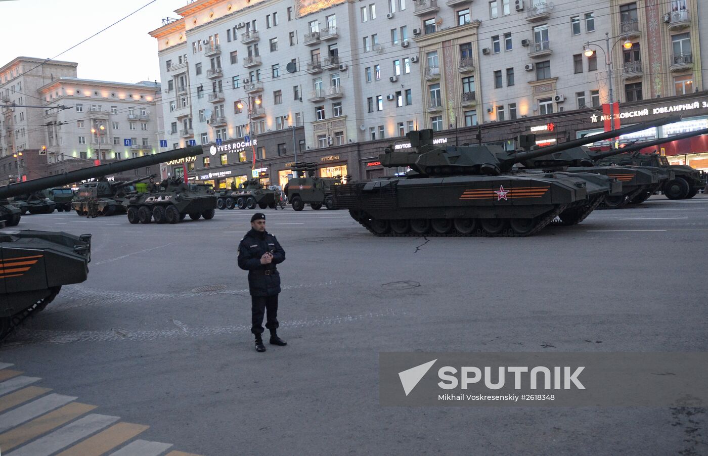 Rehearsal of military parade in Moscow marking 70th anniversary of victory in Great Patriotic War