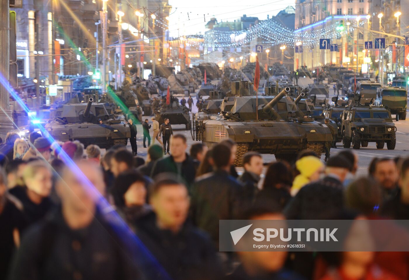 Moscow. Rehearsal for parade marking 70th anniversary of victory in the Great Patriotic War