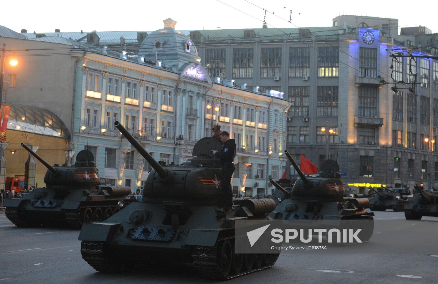 Rehearsal of military parade in Moscow to mark 70th anniversary of victory in Great Patriotic War