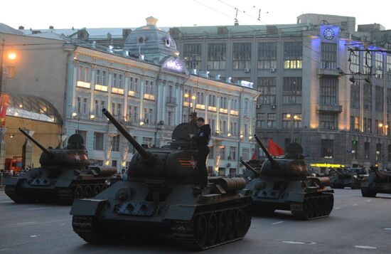 Rehearsal of military parade in Moscow to mark 70th anniversary of victory in Great Patriotic War