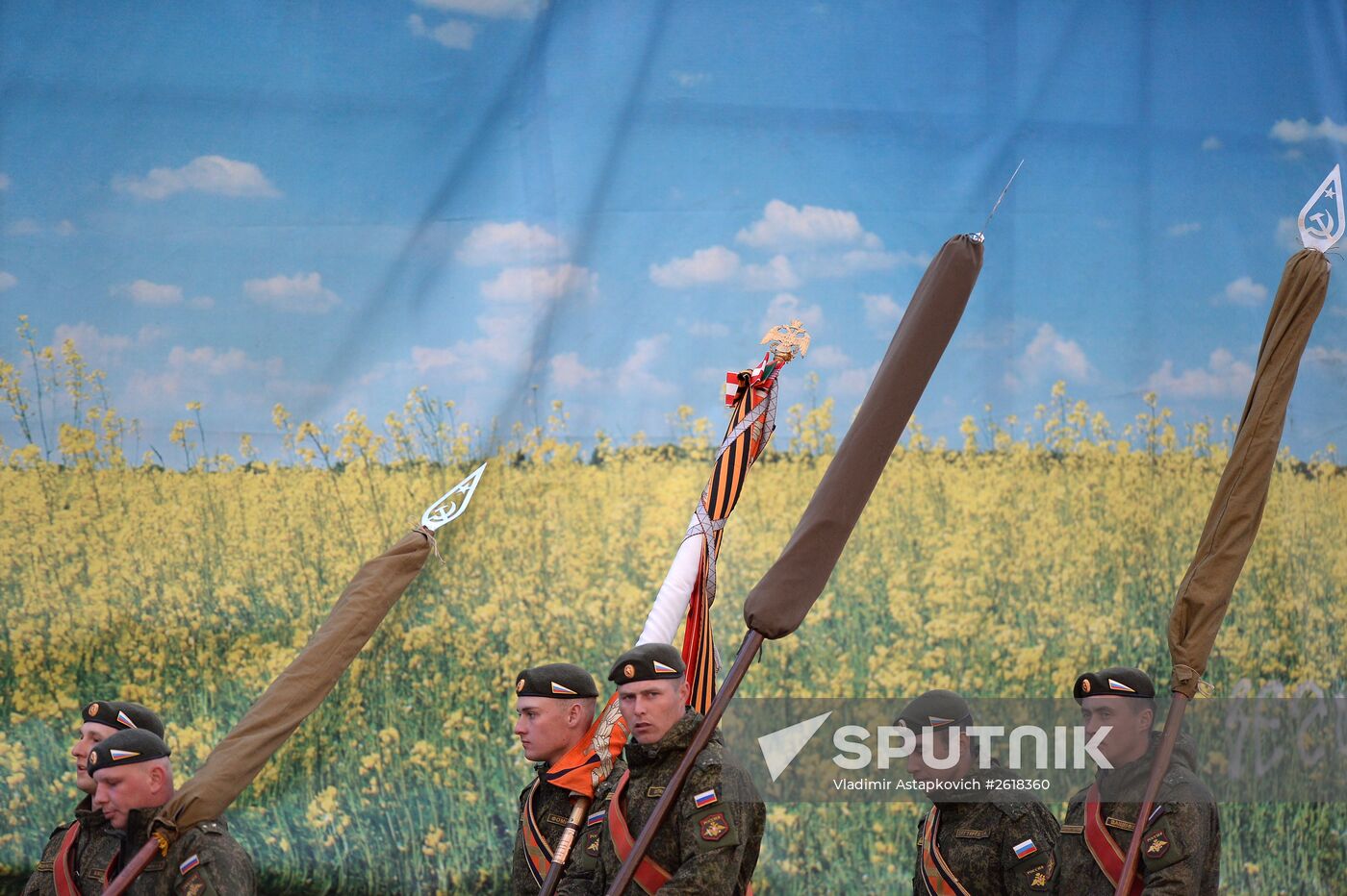 Moscow. Rehearsal for parade marking 70th anniversary of victory in the Great Patriotic War