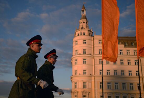 Rehearsal of military parade in Moscow marking 70th anniversary of victory in Great Patriotic War