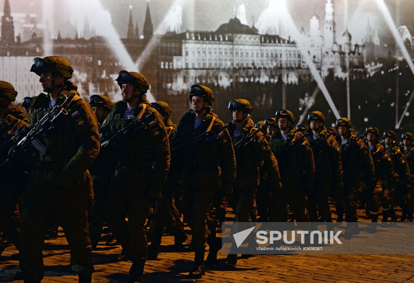 Rehearsal of military parade in Moscow marking 70th anniversary of victory in Great Patriotic War
