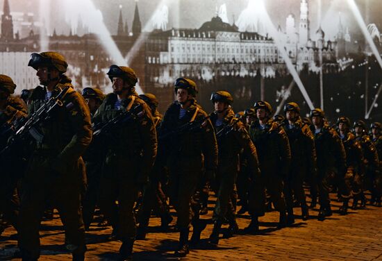 Rehearsal of military parade in Moscow marking 70th anniversary of victory in Great Patriotic War