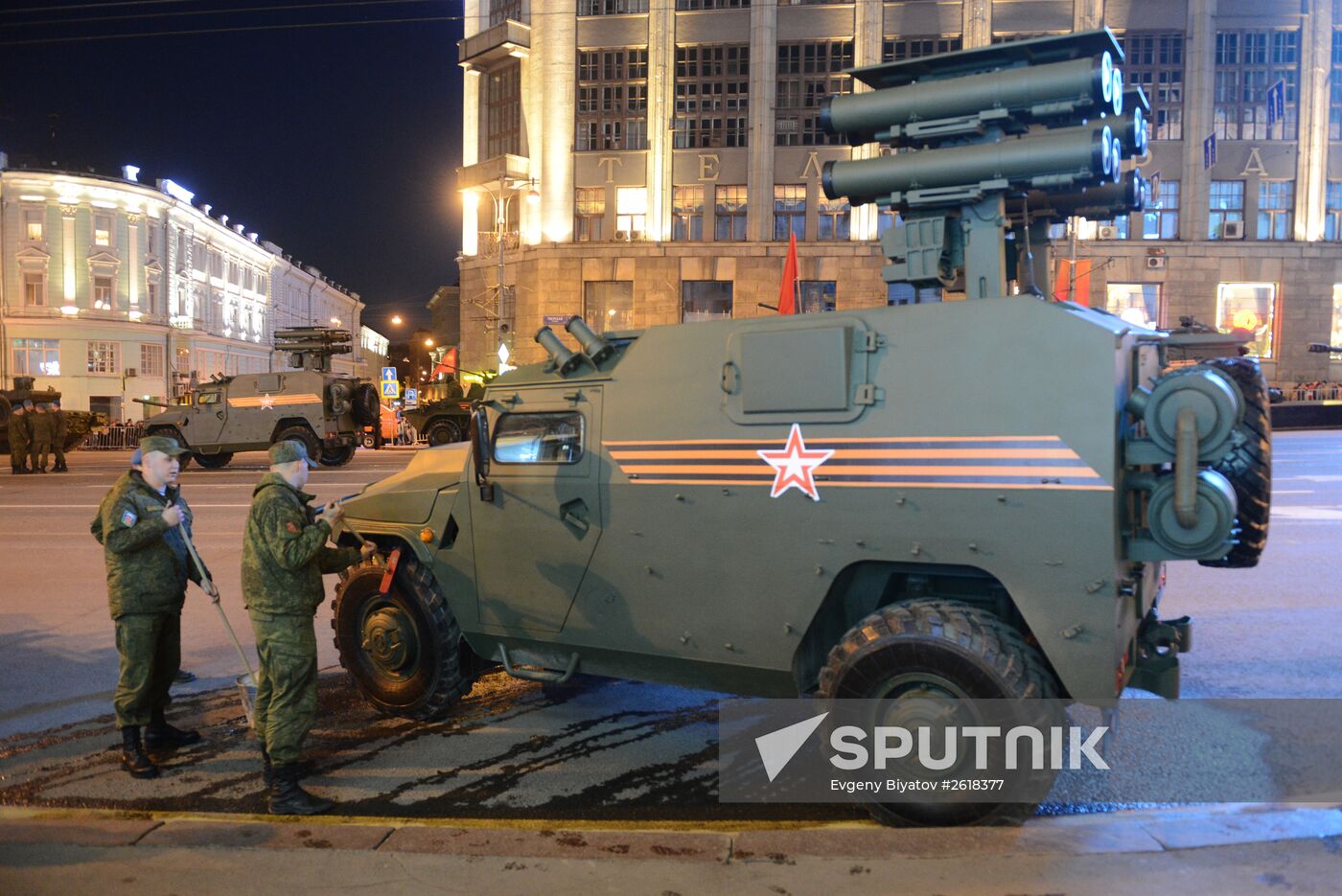 Minsk. Rehearsal for parade marking 70th anniversary of victory in the Great Patriotic War