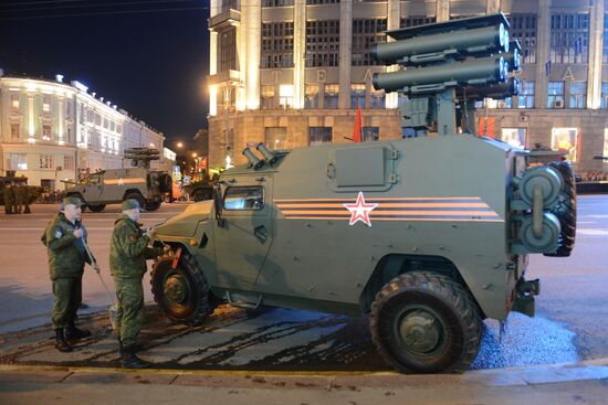 Minsk. Rehearsal for parade marking 70th anniversary of victory in the Great Patriotic War