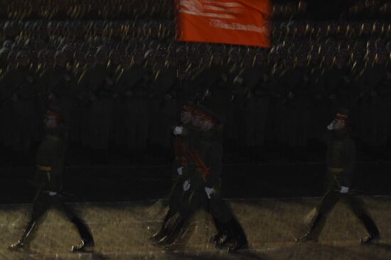 Moscow. Rehearsal for parade marking 70th anniversary of victory in the Great Patriotic War