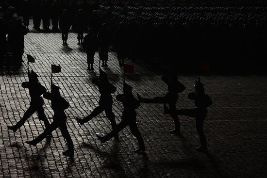 Moscow. Rehearsal for parade marking 70th anniversary of victory in the Great Patriotic War