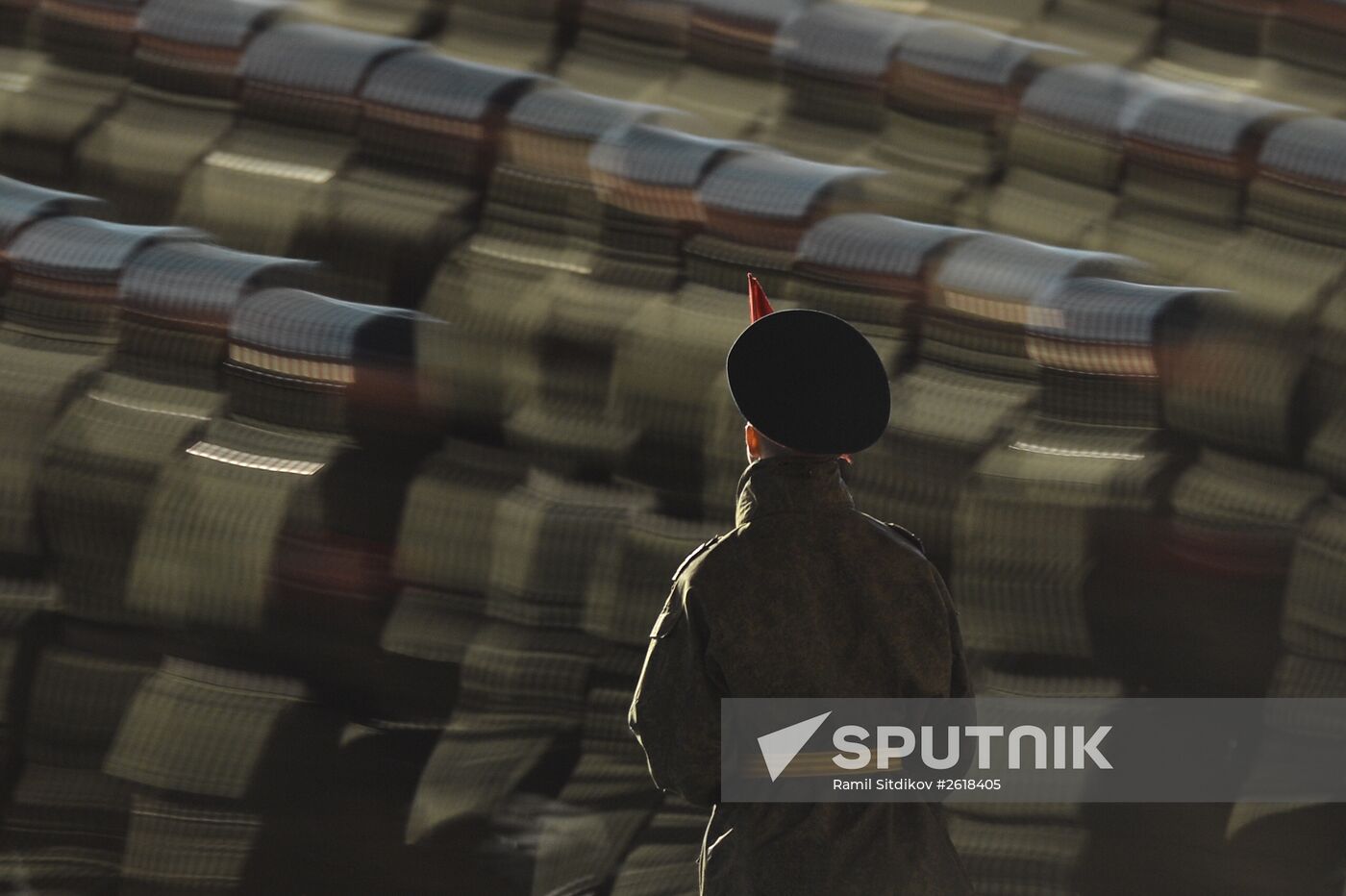 Moscow. Rehearsal for parade marking 70th anniversary of victory in the Great Patriotic War