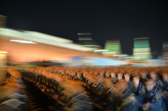 Moscow. Rehearsal for parade marking 70th anniversary of victory in the Great Patriotic War