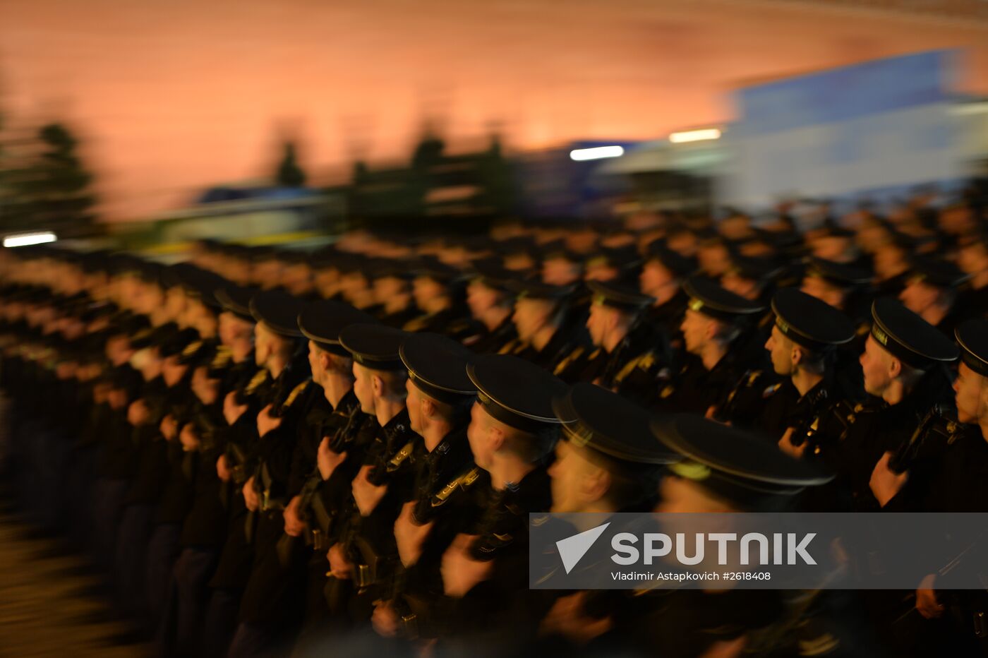 Moscow. Rehearsal for parade marking 70th anniversary of victory in the Great Patriotic War
