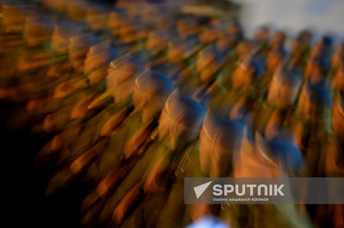 Moscow. Rehearsal for parade marking 70th anniversary of victory in the Great Patriotic War