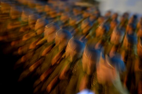 Moscow. Rehearsal for parade marking 70th anniversary of victory in the Great Patriotic War