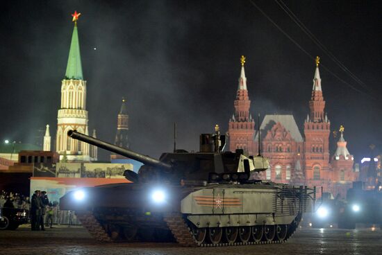 Moscow. Rehearsal for parade marking 70th anniversary of victory in the Great Patriotic War