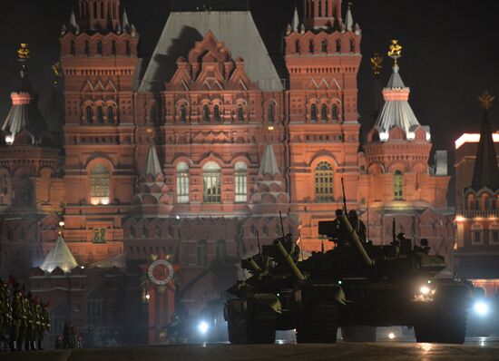 Moscow. Rehearsal for parade marking 70th anniversary of victory in the Great Patriotic War