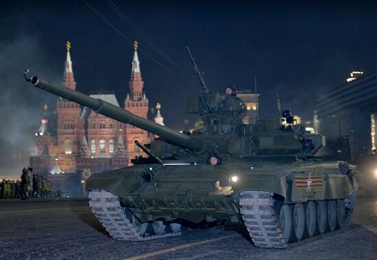 Moscow. Rehearsal for parade marking 70th anniversary of victory in the Great Patriotic War