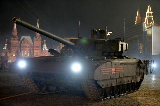 Moscow. Rehearsal for parade marking 70th anniversary of victory in the Great Patriotic War
