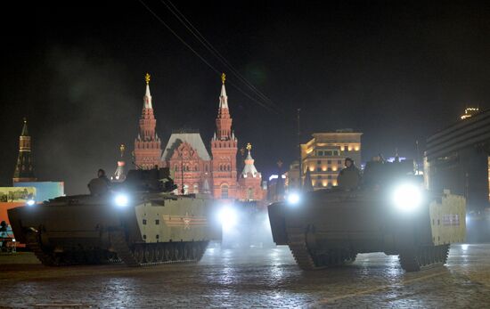Rehearsal of military parade in Moscow to mark 70th anniversary of victory in Great Patriotic War