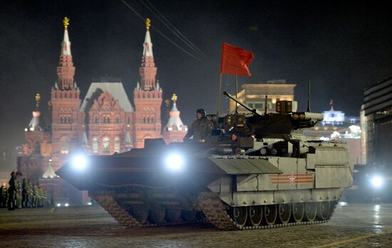Moscow. Rehearsal for parade marking 70th anniversary of victory in the Great Patriotic War