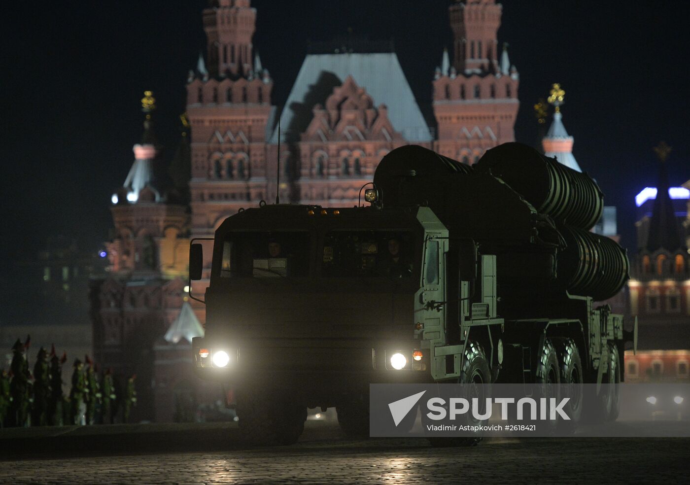 Moscow. Rehearsal for parade marking 70th anniversary of victory in the Great Patriotic War