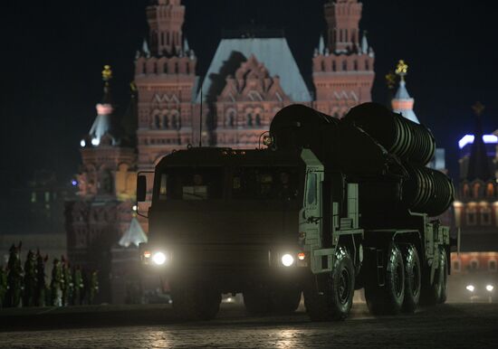 Moscow. Rehearsal for parade marking 70th anniversary of victory in the Great Patriotic War
