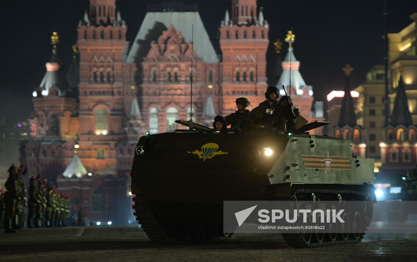 Moscow. Rehearsal for parade marking 70th anniversary of victory in the Great Patriotic War