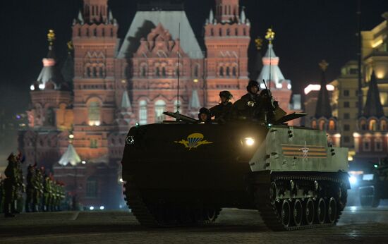 Moscow. Rehearsal for parade marking 70th anniversary of victory in the Great Patriotic War