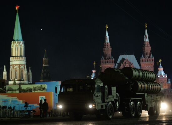 Moscow. Rehearsal for parade marking 70th anniversary of victory in the Great Patriotic War