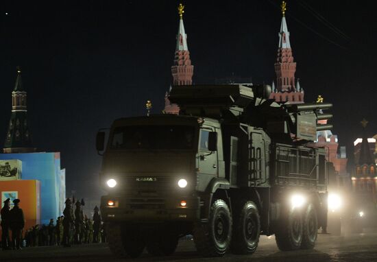 Rehearsal of military parade in Moscow to mark 70th anniversary of victory in Great Patriotic War