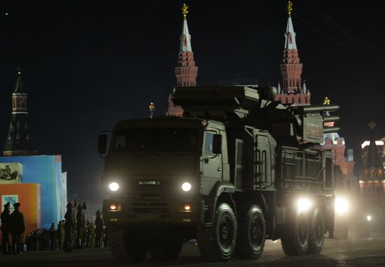 Rehearsal of military parade in Moscow to mark 70th anniversary of victory in Great Patriotic War