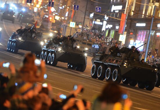 Rehearsal of military parade in Moscow to mark 70th anniversary of victory in Great Patriotic War