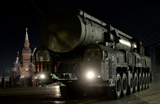 Rehearsal of military parade in Moscow to mark 70th anniversary of victory in Great Patriotic War
