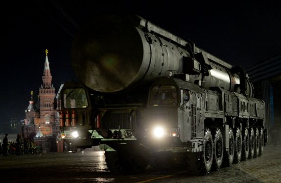 Rehearsal of military parade in Moscow to mark 70th anniversary of victory in Great Patriotic War