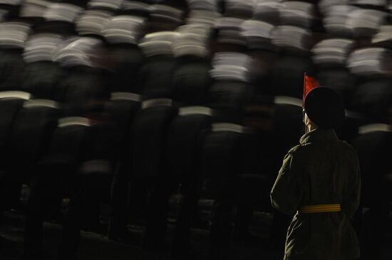 Moscow. Rehearsal for parade marking 70th anniversary of victory in the Great Patriotic War