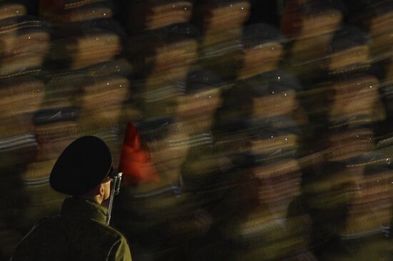 Moscow. Rehearsal for parade marking 70th anniversary of victory in the Great Patriotic War
