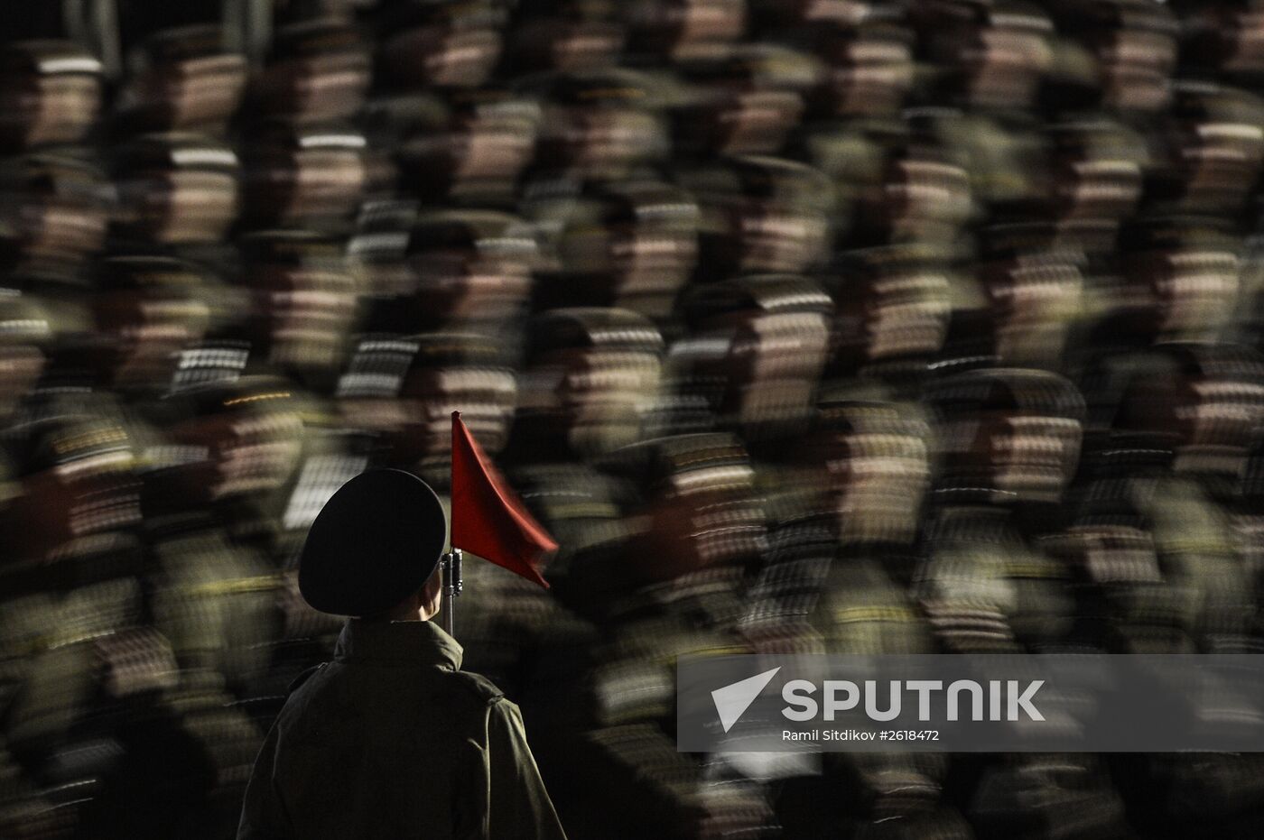 Moscow. Rehearsal for parade marking 70th anniversary of victory in the Great Patriotic War