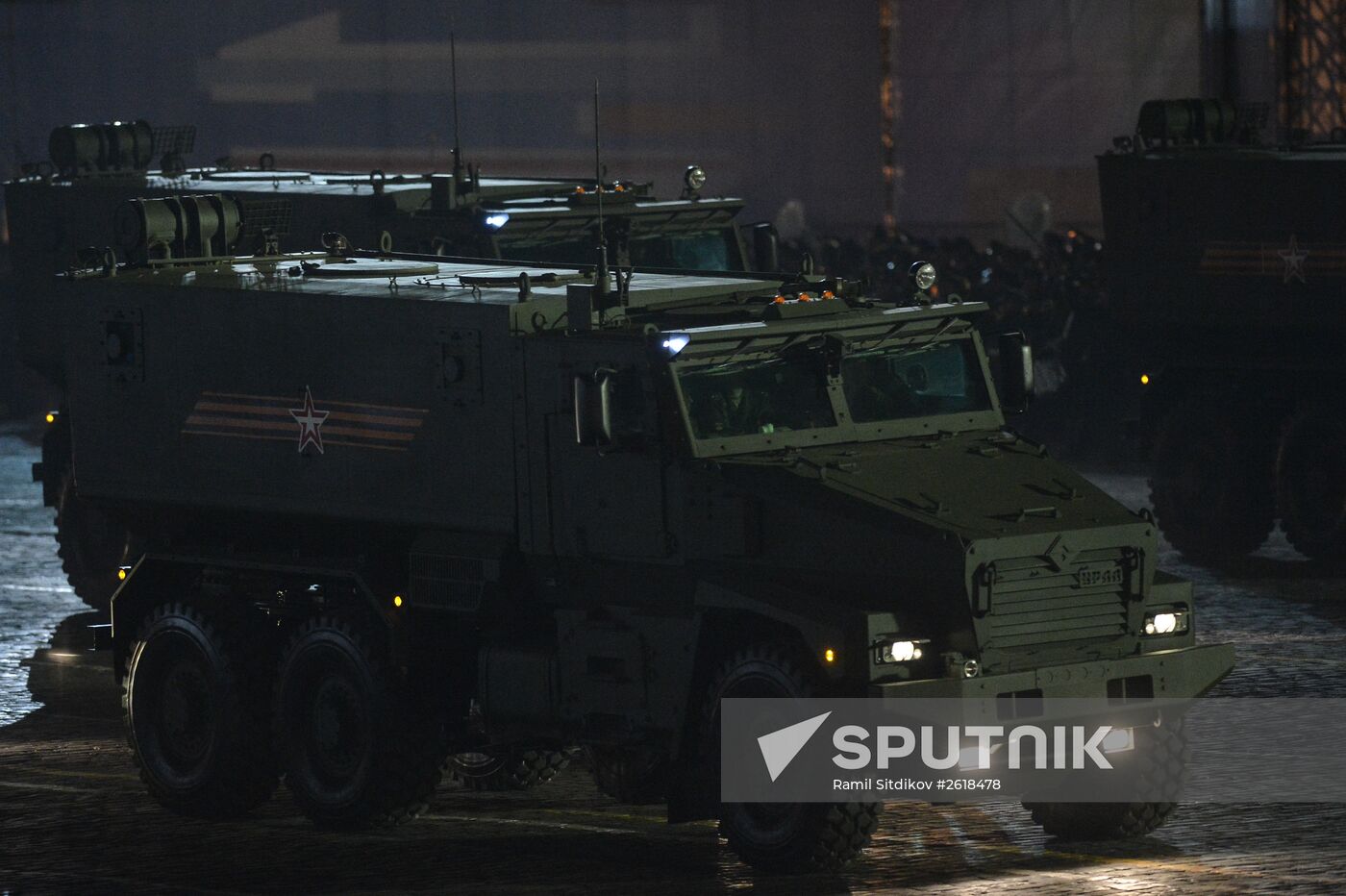 Moscow. Rehearsal for parade marking 70th anniversary of victory in the Great Patriotic War