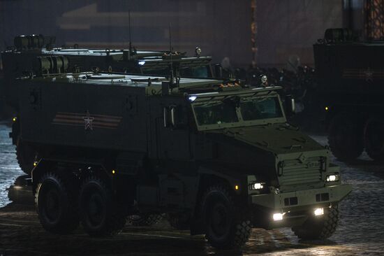 Moscow. Rehearsal for parade marking 70th anniversary of victory in the Great Patriotic War