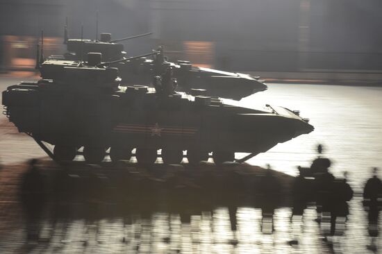 Moscow. Rehearsal for parade marking 70th anniversary of victory in the Great Patriotic War