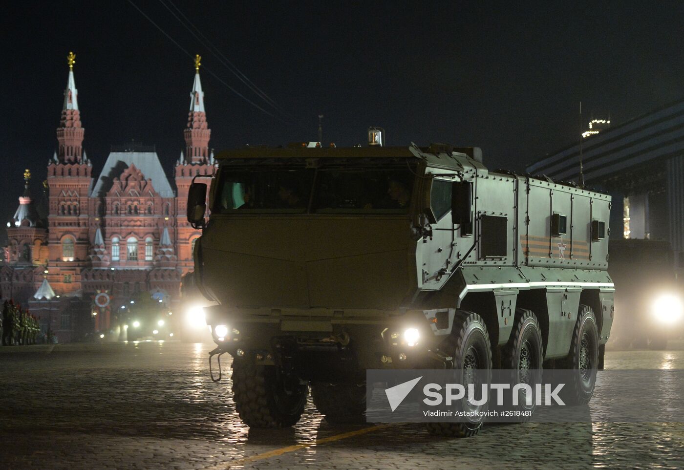 Moscow. Rehearsal for parade marking 70th anniversary of victory in the Great Patriotic War