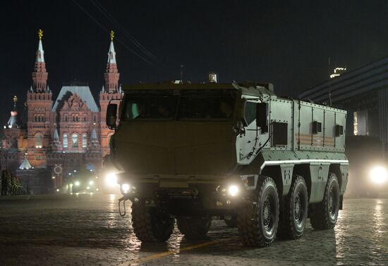Moscow. Rehearsal for parade marking 70th anniversary of victory in the Great Patriotic War