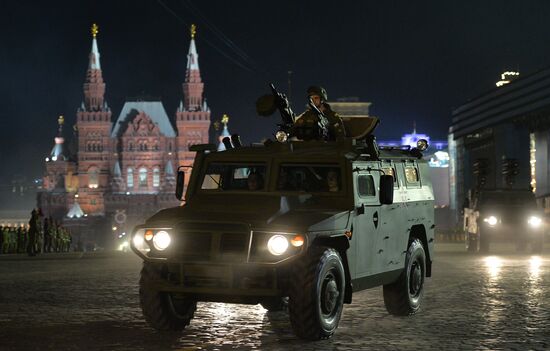 Moscow. Rehearsal for parade marking 70th anniversary of victory in the Great Patriotic War
