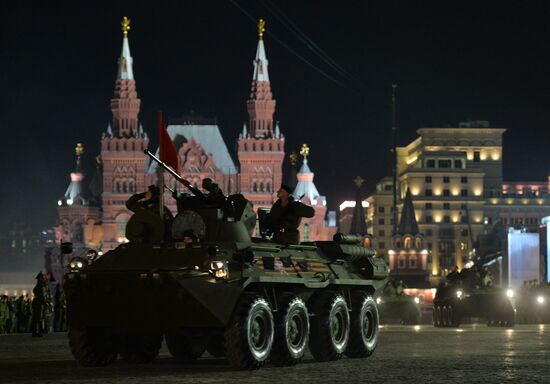 Moscow. Rehearsal for parade marking 70th anniversary of victory in the Great Patriotic War